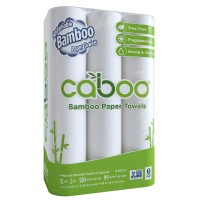 Caboo Bamboo Paper Towels, 2-Ply, 120 Sheets, 12-count
