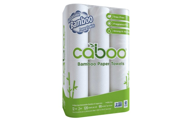  Bamboo Paper Towels, 2-Ply, 120 Sheets, 12-count
