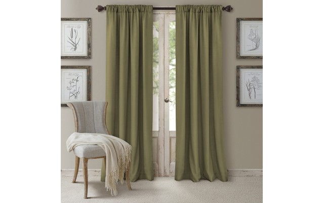 Cachet 52″ x 84″ Faux Silk 3-in-1 Curtain Panel