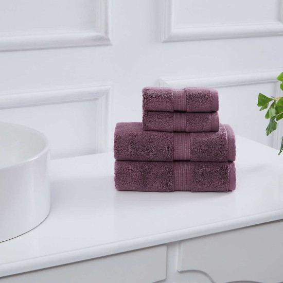  4-piece Hand/Washcloth Towel set, Purple