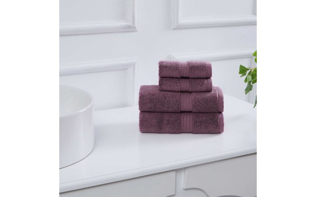  4-piece Hand/Washcloth Towel set, Purple