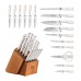  L Series 17-Piece German Steel Forged Knife Set, White