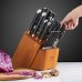  L Series 17-Piece German Steel Forged Knife Set, Black