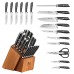  L Series 17-Piece German Steel Forged Knife Set, Black
