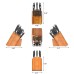  L Series 17-Piece German Steel Forged Knife Set, Black