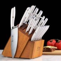 Cangshan L Series 17-Piece German Steel Forged Knife Set, White