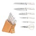  L1 Series 7-piece German Steel Forged Knife Set, White