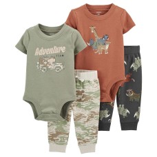Carter's Infant 4-piece Layette Set, Blue or Green