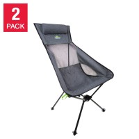 Cascade Mountain Tech Ultralight Highback Chair, 2-pack