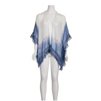 Cejon Dipped-hem Basketweave Topper Denim