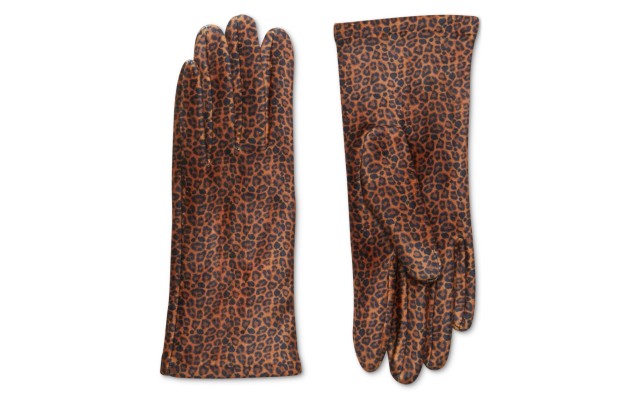  Plush Velvet Gloves Leopard
