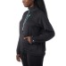  Ladies' Quarter Zip Fleece Jacket, Black, 2X