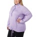  Ladies' Quarter Zip Fleece Jacket, Purple, 2X
