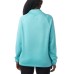  Ladies' Quarter Zip Fleece Jacket, Teal, 2X