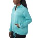  Ladies' Quarter Zip Fleece Jacket, Teal, XX-Large