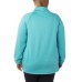  Ladies' Quarter Zip Fleece Jacket, Teal, XX-Large