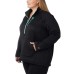  Ladies' Quarter Zip Fleece Jacket, Black, 2X