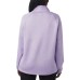  Ladies' Quarter Zip Fleece Jacket, Purple, 2X