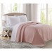  Deluxe Woven Cotton Blanket, Queen, Blush