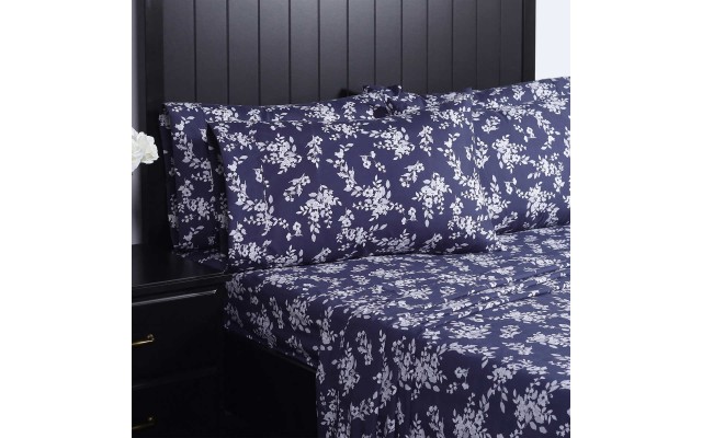 Charisma Microfiber Sheet Set, Blue, California King