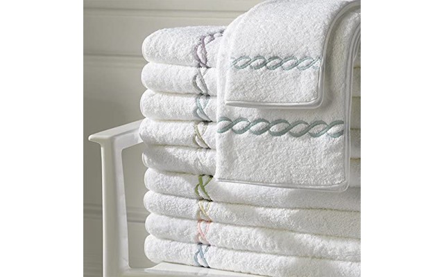 Classic Chain Towels by  Jade, Wash Cloth