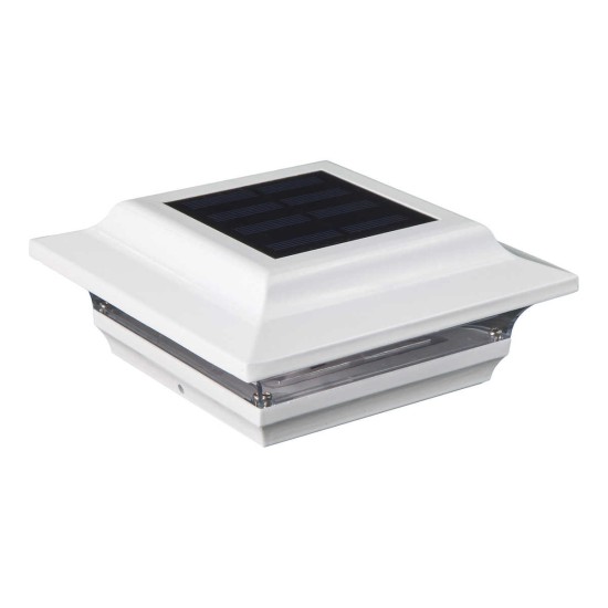  4x4 Aluminum Imperial Solar Post Cap, 2-Pack, White