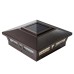 Classy Caps 6x6 Aluminum Oxford Solar Post Cap, 2-pack, Brown