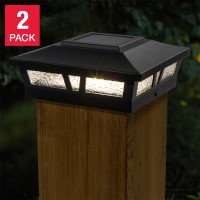 Classy Caps 6x6 Aluminum Oxford Solar Post Cap, 2-pack, Black
