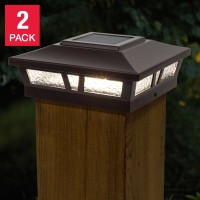 Classy Caps 6x6 Aluminum Oxford Solar Post Cap, 2-pack, Brown
