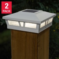 Classy Caps 6x6 Aluminum Oxford Solar Post Cap, 2-pack, White