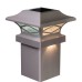 Classy Caps Kingsbridge Dual Lighted Solar Post Cap, 2-pack, White