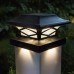 Classy Caps Kingsbridge Dual Lighted Solar Post Cap, 2-pack, Black