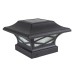 Classy Caps Kingsbridge Dual Lighted Solar Post Cap, 2-pack, Black
