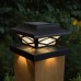 Classy Caps Kingsbridge Dual Lighted Solar Post Cap, 2-pack, Black