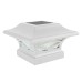 Classy Caps Kingsbridge Dual Lighted Solar Post Cap, 2-pack, White