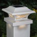 Classy Caps Kingsbridge Dual Lighted Solar Post Cap, 2-pack, White
