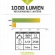  1000 Lumen Rechargeable LED Lantern