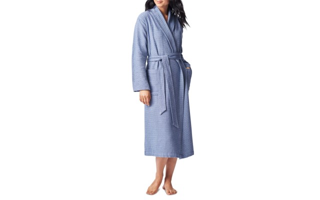 Coyuchi Unisex Mediterranean Organic Robe (M/L, Lake)