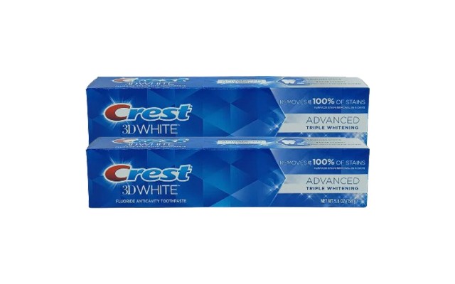  3D White Advanced Triple Whitening Toothpaste, 2-Pack