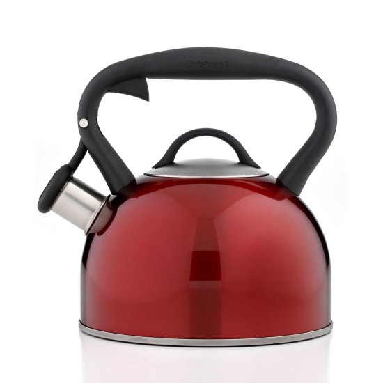  Valor 2 Qt. Stainless Tea Kettle Appliances Cookware (Metallic Red)