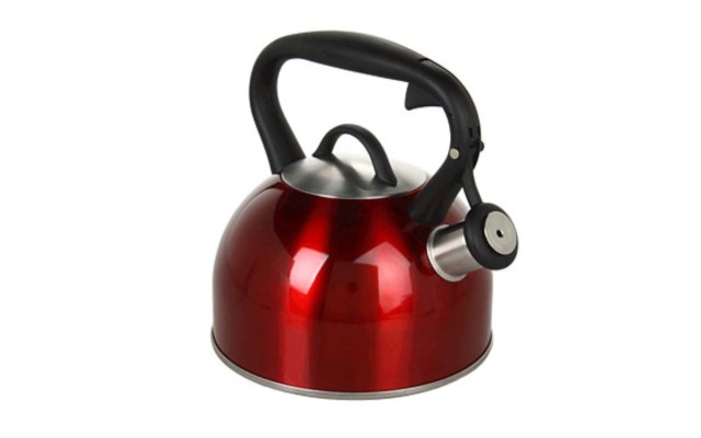  Valor 2 Qt. Stainless Tea Kettle Appliances Cookware (Metallic Red)