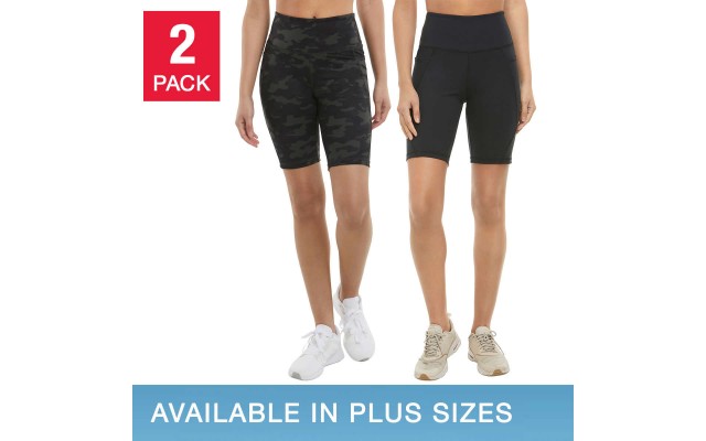  Ladies' Bike Short, 2-pack, Multi, 2X
