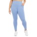  Ladies' Lightweight 7/8 Legging, Light Blue, 2X