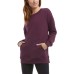  Ladies' Oversized Crewneck with Pocket, Purple, Medium