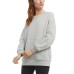  Ladies' Oversized Crewneck with Pocket, Gray, Large