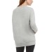  Ladies' Oversized Crewneck with Pocket, Gray, Large