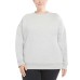  Ladies' Oversized Crewneck with Pocket, Gray, Large