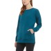  Ladies' Oversized Crewneck with Pocket, Blue, Large