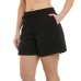  Ladies' Soft Active Short, 2-pack, Black, Large