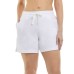  Ladies' Soft Active Short, 2-pack, White, Large